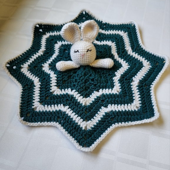 Hand Crocheted Bunny Lovey - Picture 3 of 5